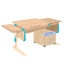парта дэми сут-25-03к 120 см раздельная с тумбой и приставкой Дэми СУТ-25-03К