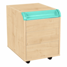 Тумба Дэми ТУВ.08 подкатная на 3 ящика с органайзером Детская мебель / Тумбы и стеллажи